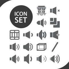 Simple set of fraction related filled icons.