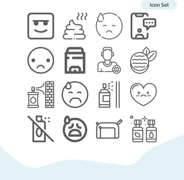 Simple set of tired related lineal icons.