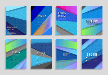 Obraz na płótnie Canvas Modern abstract covers set. Abstract shapes composition. Futuristic minimal design. Eps10