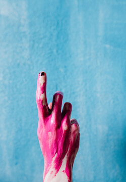 painted hand