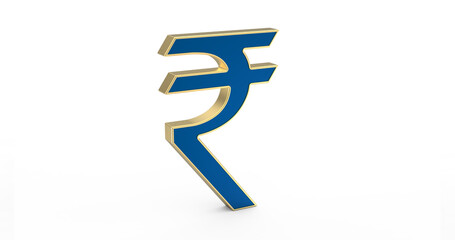 3d render Rupee sign. Stock image.