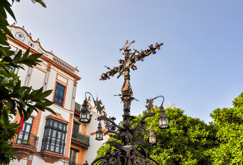 Cross in Santa Cruz (Jewish) quarter, Seville, Spain