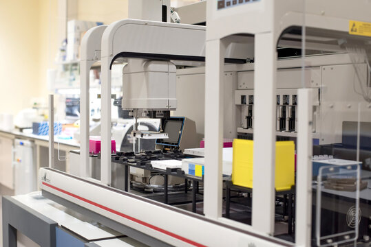 Genome sequencing machine in a DNA laboratory
