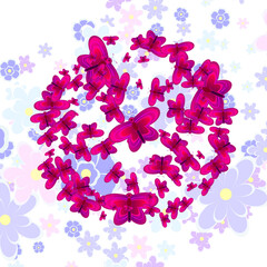 Abstract Butterfly Background vector, spring design day