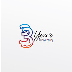 years anniversary celebration blue Colors Comical Design logotype. anniversary logo isolated on White background