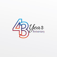 years anniversary celebration blue Colors Comical Design logotype. anniversary logo isolated on White background