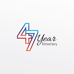 years anniversary celebration blue Colors Comical Design logotype. anniversary logo isolated on White background
