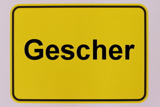Illustration eines Stadteingangsschildes der Stadt Gescher