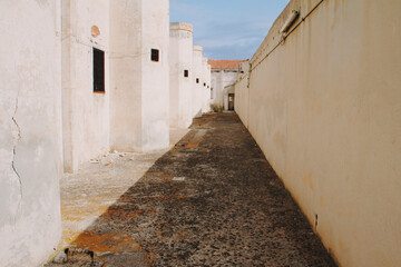 Obraz premium Italy, Sardinia, Asinara - view of the external courtyard of the prison
