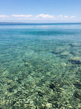 Sea view of the island of Mali Losinj in Croatia