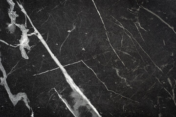 Black grained grunge marble texture for background with  lines and scratches. Abstract black...