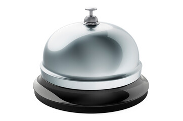 Silver Reception bell, 3D rendering