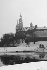 Black and white Wavel castle