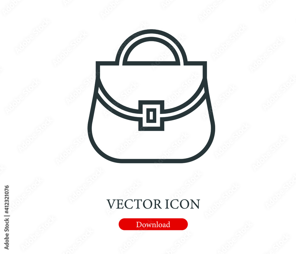 Poster shopping bag vector icon. editable stroke. linear symbol for use on web and mobile apps, logo, print