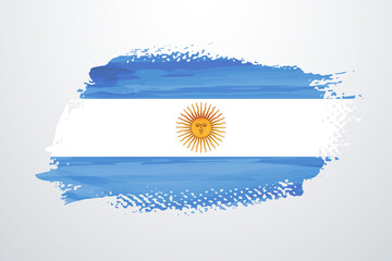 Argentina brush paint flag