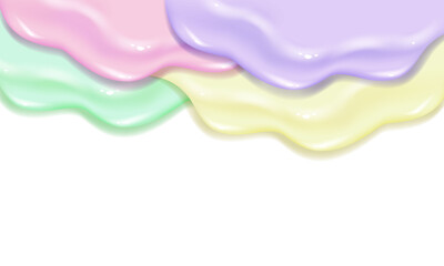 Spreading paint, varnish, caramel or jam.
Slime vector texture.Stylish acrylic or watercolor liquid layered colorful painting concept.