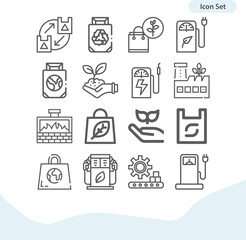 Simple set of think of related lineal icons.