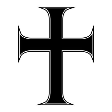 Templar knights cross, vector illustration 