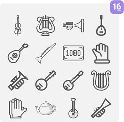 Simple set of mandate related lineal icons.