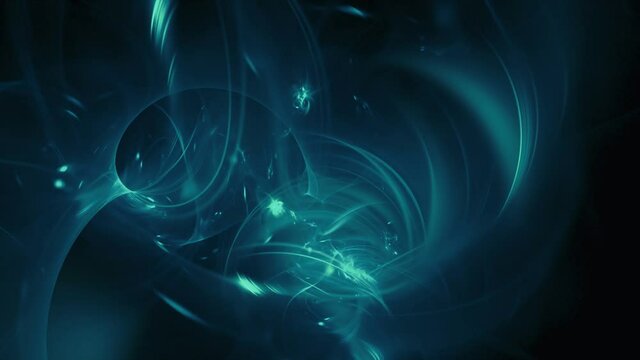 3d animation fractal background moving in slow motion.Digital abstract fractals moving in space