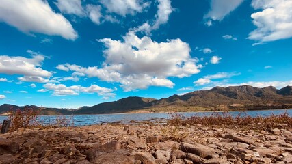 lake and mountains