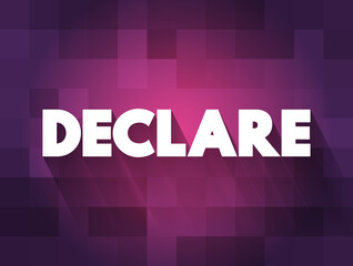 Declare text quote, concept background