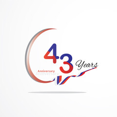 anniversary celebration logotype green and red colored. seventy eight years birthday logo on white background.