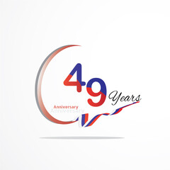 anniversary celebration logotype green and red colored. seventy eight years birthday logo on white background.
