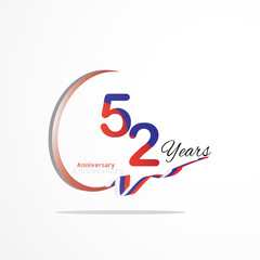 anniversary celebration logotype green and red colored. seventy eight years birthday logo on white background.
