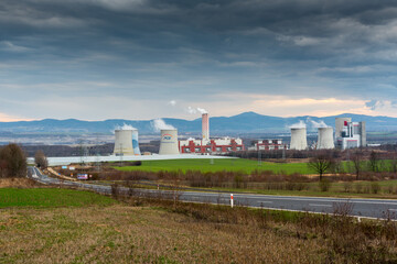 Elektrownia Turów, Bogatynia, Polska, Kopalnia odkrywkowa węgla brunatnego © LukaszB