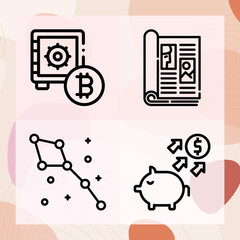 Simple set of spores related lineal icons