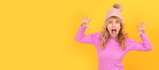 isolated adult woman with astonished expression