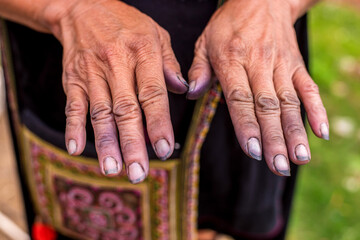 Hands of hard working person