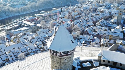Turm des Munots im Schnee