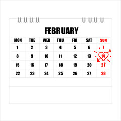 St. Valentine's calendar
