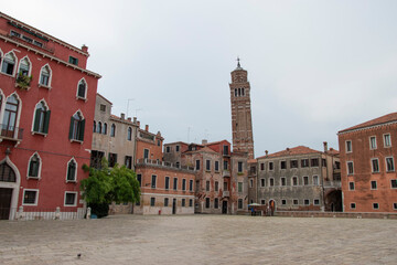 Obraz premium Campo Sant'Angelo in the city of Venice, Italy, Europe