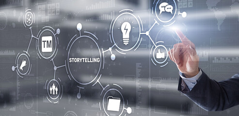 Storytelling. Story Telling Education and literature Business concept. Ability to tell stories.