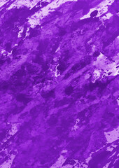 Purple ink and watercolor texture on white paper background. Gradient paint strokes and decalcomania effect. Hand-painted gouache abstract image. Mess on the canvas.