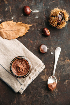Food: Homemade creme de marrons (with chocolate), sweet chestnut spread