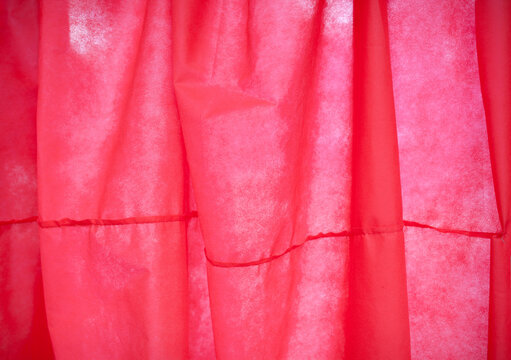 Red curtain,close view