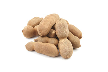 Tamarind fruit isolated on white background
