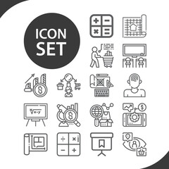 Simple set of psychotherapy related lineal icons.