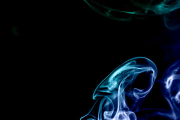 Obraz premium Movement of smoke, Abstract smoke color smoke on black background