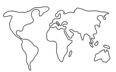 earth, geography, continent, world, planet, map, symbol, cartography, globe, europe, white, abstract, background, art, outline, illustration, country, contour