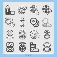 Simple set of residue related lineal icons.