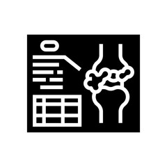 lumps analysis and researching glyph icon vector. lumps analysis and researching sign. isolated contour symbol black illustration