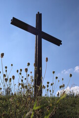 Cross on hill regensburg pope