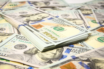 business dollar money on white background