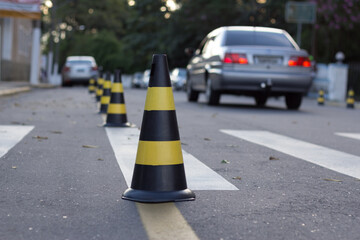 cone on the street 