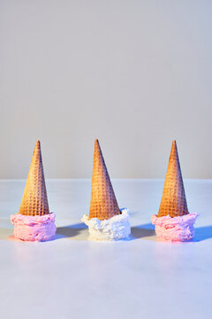 Mid Century Pop-Art Style Ice Cream Cones